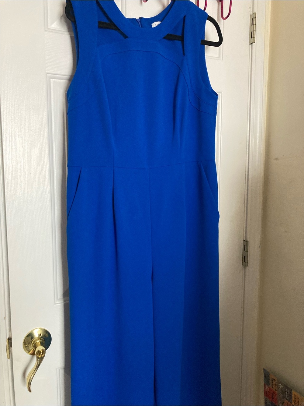 Calvin Klein Royal Blue Sleeveless Jumpsuit